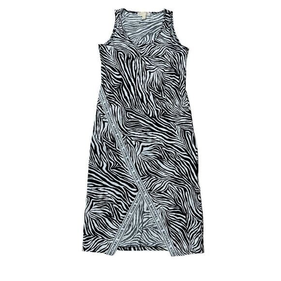 MICHAEL Michael Kors Black & White Zebra Sleeveless Jersey Dress MEDIUM - Picture 1 of 14
